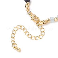 Браслеты-рондели из латуни и окрашенного натурального малазийского нефрита для женщин&nbsp;BJEW-JB13323-03