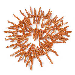 Нити бусин из непрозрачного акрила&nbsp;SACR-P033-01A-09