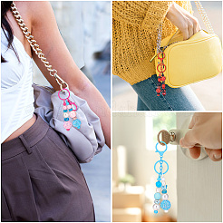 5 шт. 5-цветный брелок из сплава и железа с возможностью бисероплетения для самостоятельного изготовления ювелирных изделий&nbsp;KEYC-TA0001-28