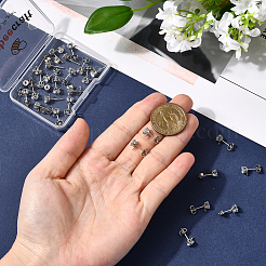 30 шт. фурнитура для сережек-гвоздиков из прозрачного кубического циркония&nbsp;EJEW-BBC0006-06B