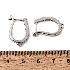 Латунные серьги-кольца из прозрачного кубического циркония&nbsp;KK-A289-05P