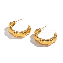 Серьги-гвоздики из бамбука и нержавеющей стали 304&nbsp;PF1991