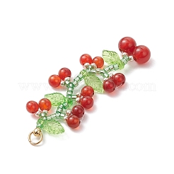 Стеклянные бусины подвески вишни&nbsp;PALLOY-MZ00820