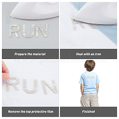 Блестящие термоклеящиеся стразы нашивки&nbsp;DIY-WH0183-09E