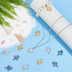 12 шт. 3-цветное ионное покрытие (IP) 201 подвески из нержавеющей стали&nbsp;STAS-CN0001-37