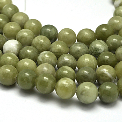 Природные китайский нефрит бисер пряди&nbsp;G-F363-10mm