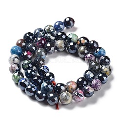 Гальваника натуральный огонь треск агат бусины нити&nbsp;G-G0006-A01-09