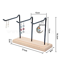 1-ярусные 3-рядные деревянные витрины для украшений&nbsp;EDIS-WH0016-009A