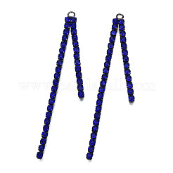 Реечная латунная цепочка со стразами&nbsp;KK-N216-418-01B