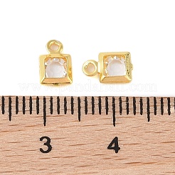 Стеклянные подвески из латуни с покрытием стойки&nbsp;KK-S385-02G-03