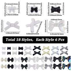 108шт 18 стиля непрозрачные и прозрачные акриловые бусины&nbsp;MACR-SC0001-86