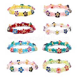 Браслеты из круглого бисера с имитацией нефрита&nbsp;BJEW-JB12060