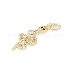 Подвески из латуни с покрытием из прозрачного кубического циркония&nbsp;KK-Z060-01G-02