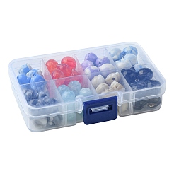 80шт 8 цвета двухцветные прозрачные/непрозрачные акриловые бусины&nbsp;TACR-FS0001-48