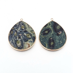 Подвески из натуральной камбабы с яшмой&nbsp;LS-G-E526-01L