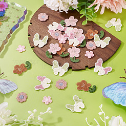 30 шт. 6 стиля цветочная компьютерная вышивка ткань нашивки на термоклей&nbsp;PATC-TA0001-36A