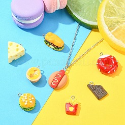 40 шт. 8 стиля подвески из непрозрачной смолы с имитацией еды&nbsp;RESI-CJ0002-95