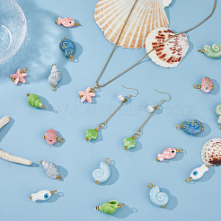 20 шт. 10 стиля фарфоровых подвесок ручной работы&nbsp;PALLOY-HS00033