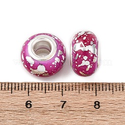 Европейские бусины-рондель из непрозрачной смолы&nbsp;RESI-Z046-03C