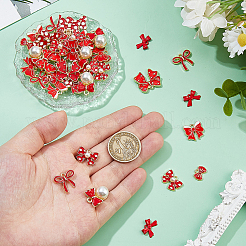 54 шт. 9 стиля подвески из эмалевого сплава в виде банта&nbsp;ENAM-DC0002-09B