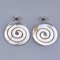 Подвески из пресноводных оболочек&nbsp;SHEL-S275-04