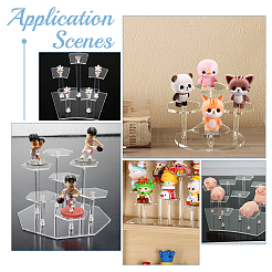 Прозрачные акриловые минифигурки с 10 слотом&nbsp;ODIS-WH0043-29B