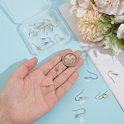 20 шт. 2 цвета латунные крючки для серег&nbsp;KK-BC0014-76B