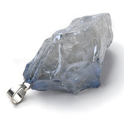Грубые необработанные гальванические подвески из натурального кристалла кварца&nbsp;G-S282-15E