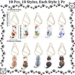 10 шт. скрепки из углеродистой стали&nbsp;AJEW-CP00013