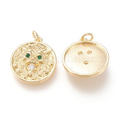 Латунные микро проложить кубического циркония подвески&nbsp;ZIRC-I044-46G