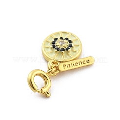 Латунная эмалевая подвеска с фруктами&nbsp;HJEW-P020-01D-G