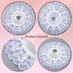 6 шт. пластиковый и кружевной воротник-букет манжеты&nbsp;DIY-SP0005-47