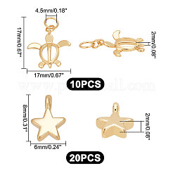 30шт 2 стеллажа подвески из латуни&nbsp;KK-AR0003-10