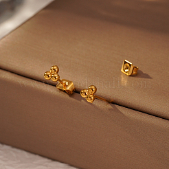 Простые серьги-гвоздики с тремя шариками из нержавеющей стали 304&nbsp;QM6993