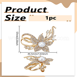 1 шт. броши из сплава цветов со стразами&nbsp;JEWB-LP0004-85