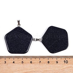 Синтетический синий авантюрин подвески&nbsp;G-Q172-02P