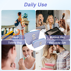 Полиэстеровая косметичка с буквой s AJEW-WH20001-73B