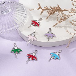 10шт 5 цвета сплава эмалевые подвески&nbsp;ENAM-YW0002-90