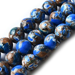 Нити окрашенных бусин из натурального магнезита&nbsp;G-L617-D01-8mm-02