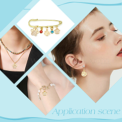 18 шт. 3 стиля латунных подвесок с микропаве из кубического циркония&nbsp;KK-WR0012-51