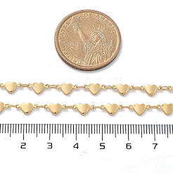 Латунные ожерелья-цепочки в форме сердца для женщин&nbsp;NJEW-F329-03G