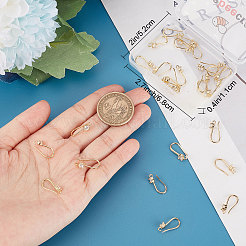 30 шт. латунные крючки для сережек из прозрачного кубического циркония&nbsp;KK-BBC0005-14