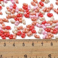 Непрозрачный стеклянный бисер с краской для выпечки&nbsp;SEED-K009-01A-26