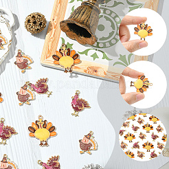 30 шт. 3 стиля подвески из сплава и эмали на тему Дня благодарения&nbsp;ENAM-SC0006-84