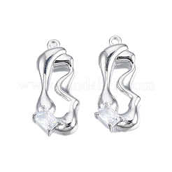 Подвески из латуни с прозрачным фианитом&nbsp;KK-N232-442P