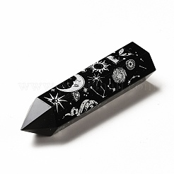 Точечная башня натуральный обсидиан украшение для дома&nbsp;LS-DJEW-C002-01A