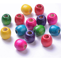 200 шт. бусины из натурального окрашенного клена&nbsp;WOOD-SP0001-64