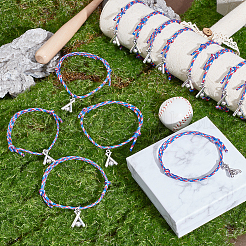 24шт. браслеты с подвесками из сплава&nbsp;BJEW-DR00015