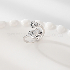 Элегантное серебряное кольцо в форме сердца для женщин WZ9859