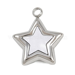 Подвески из синтетических ракушек из нержавеющей стали 304&nbsp;LS-STAS-P402-03B-P